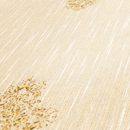 Architects Paper Luxury wallpaper Vlies-Textiltapete Creme Gold 10,05 m x 0,53 m