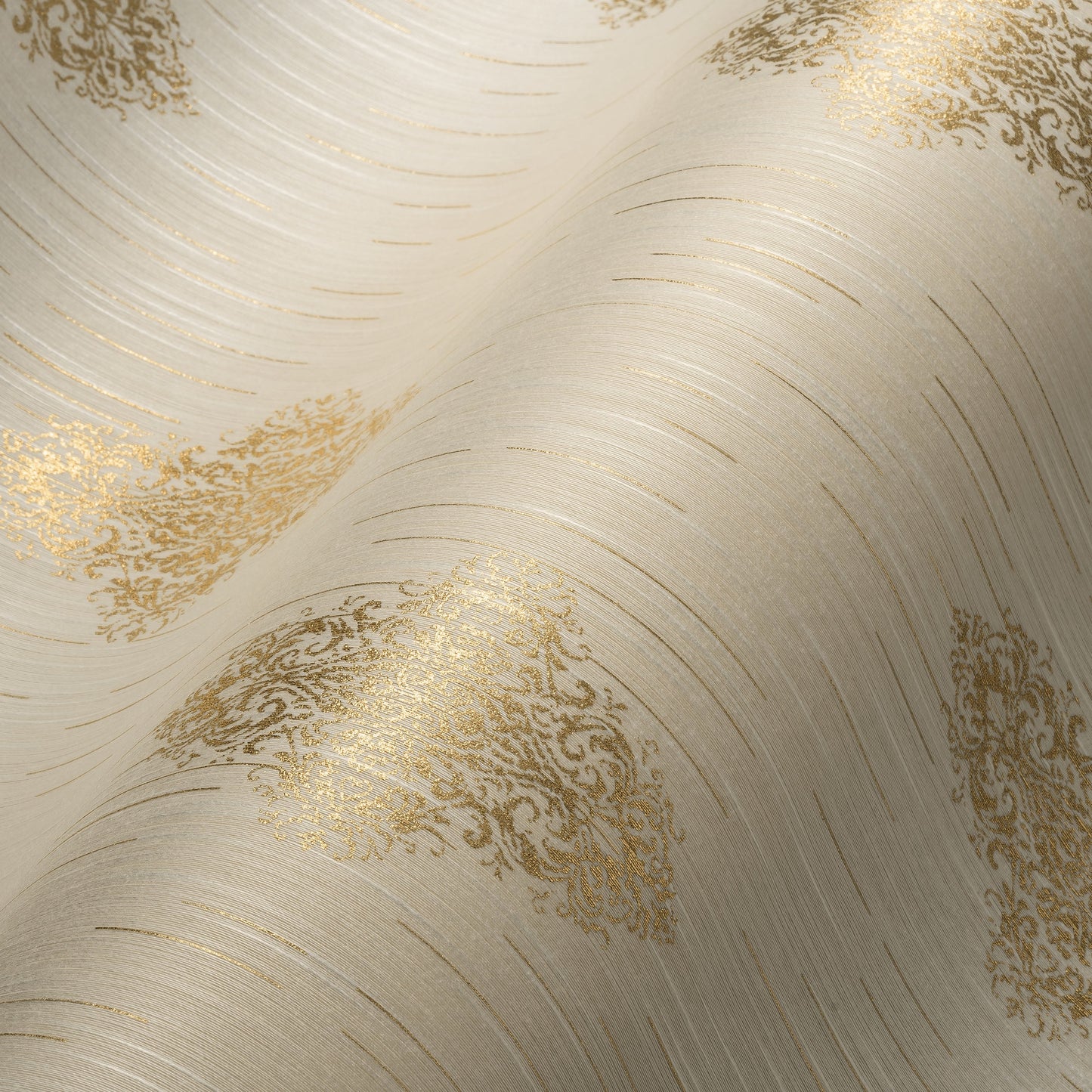 Architects Paper Luxury wallpaper Vlies-Textiltapete Creme Gold 10,05 m x 0,53 m