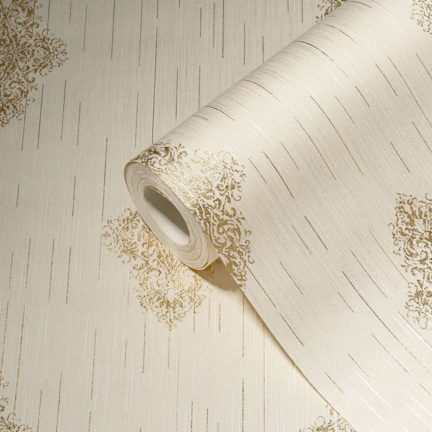 Architects Paper Luxury wallpaper Vlies-Textiltapete Creme Gold 10,05 m x 0,53 m