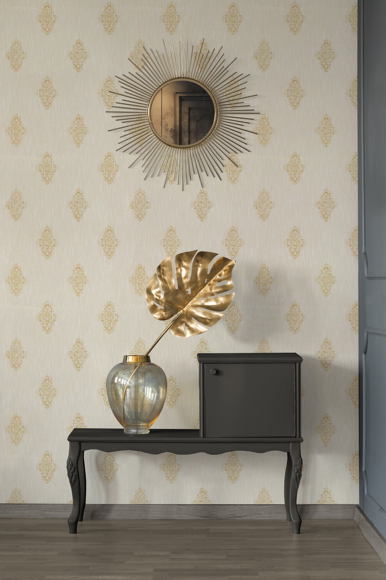 Architects Paper Luxury wallpaper Vlies-Textiltapete Creme Gold 10,05 m x 0,53 m
