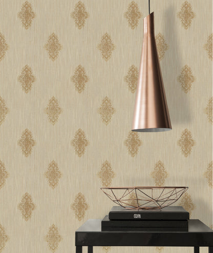 Architects Paper Luxury wallpaper Vlies-Textiltapete Beige Bronze 10,05 m x 0,53 m
