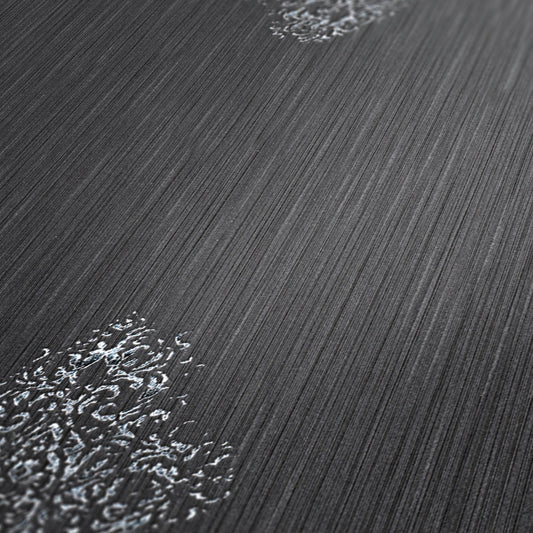 Architects Paper Luxury wallpaper Vlies-Textiltapete Braun Silber 10,05 m x 0,53 m
