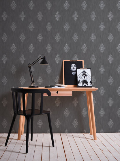Architects Paper Luxury wallpaper Vlies-Textiltapete Braun Silber 10,05 m x 0,53 m