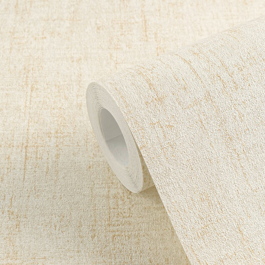 Strukturtapete Vintage-Gewebe Beige - 10,05 m x 0,53 m