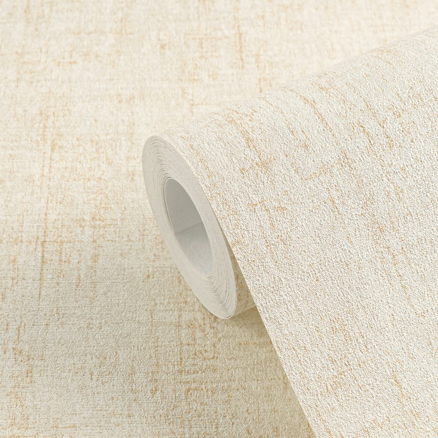 Mustertapete Vintage-Gewebe Beige - 10,05 m x 0,53 m