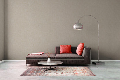 Mustertapete Vintage-Gewebe Beige - 10,05 m x 0,53 m