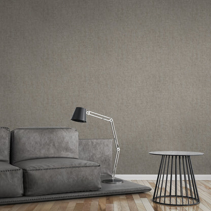 Mustertapete Vintage-Gewebe Taupe - 10,05 m x 0,53 m