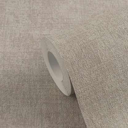 Mustertapete Vintage-Gewebe Taupe - 10,05 m x 0,53 m