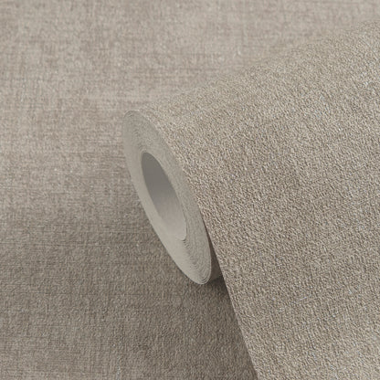 Mustertapete Vintage-Gewebe Taupe - 10,05 m x 0,53 m