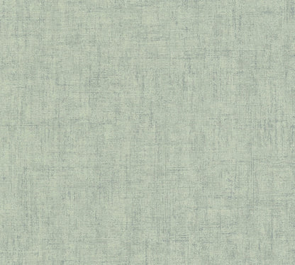 Mustertapete Vintage-Gewebe Salbeigrün - 10,05 m x 0,53 m