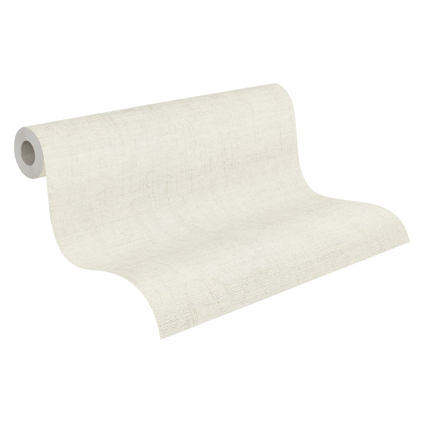 Mustertapete Vintage-Gewebe Cremeweiß - 10,05 m x 0,53 m