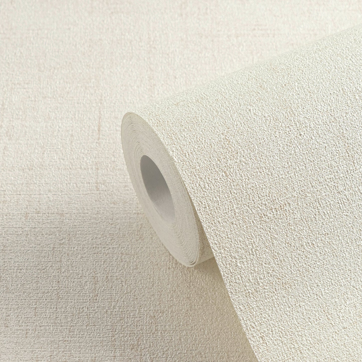 Mustertapete Vintage-Gewebe Cremeweiß - 10,05 m x 0,53 m