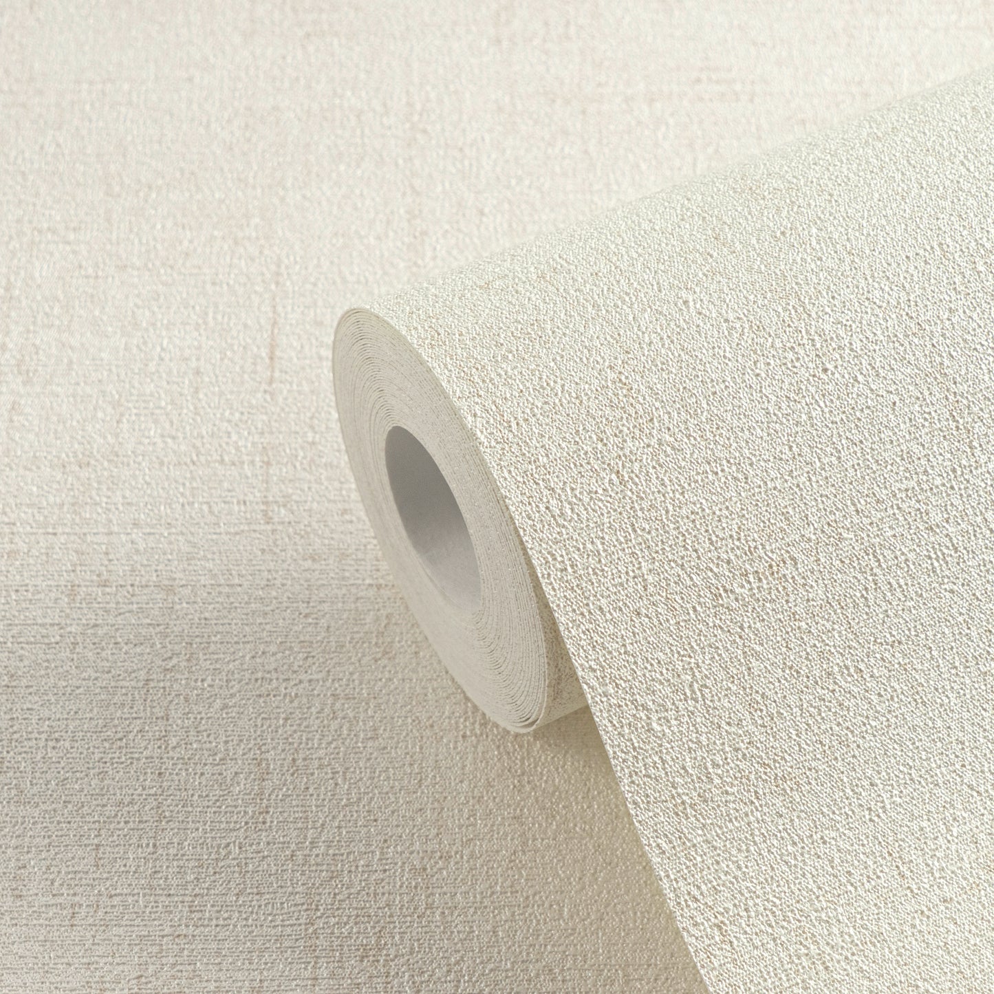 Mustertapete Vintage-Gewebe Cremeweiß - 10,05 m x 0,53 m