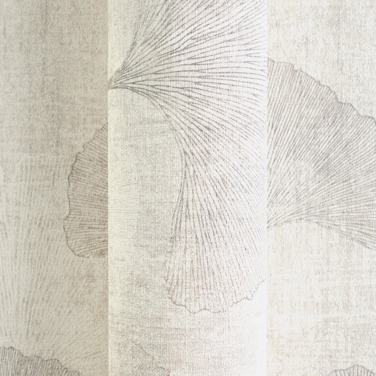 Mustertapete Ginkgo Beige-Grau - 10,05 m x 0,53 m