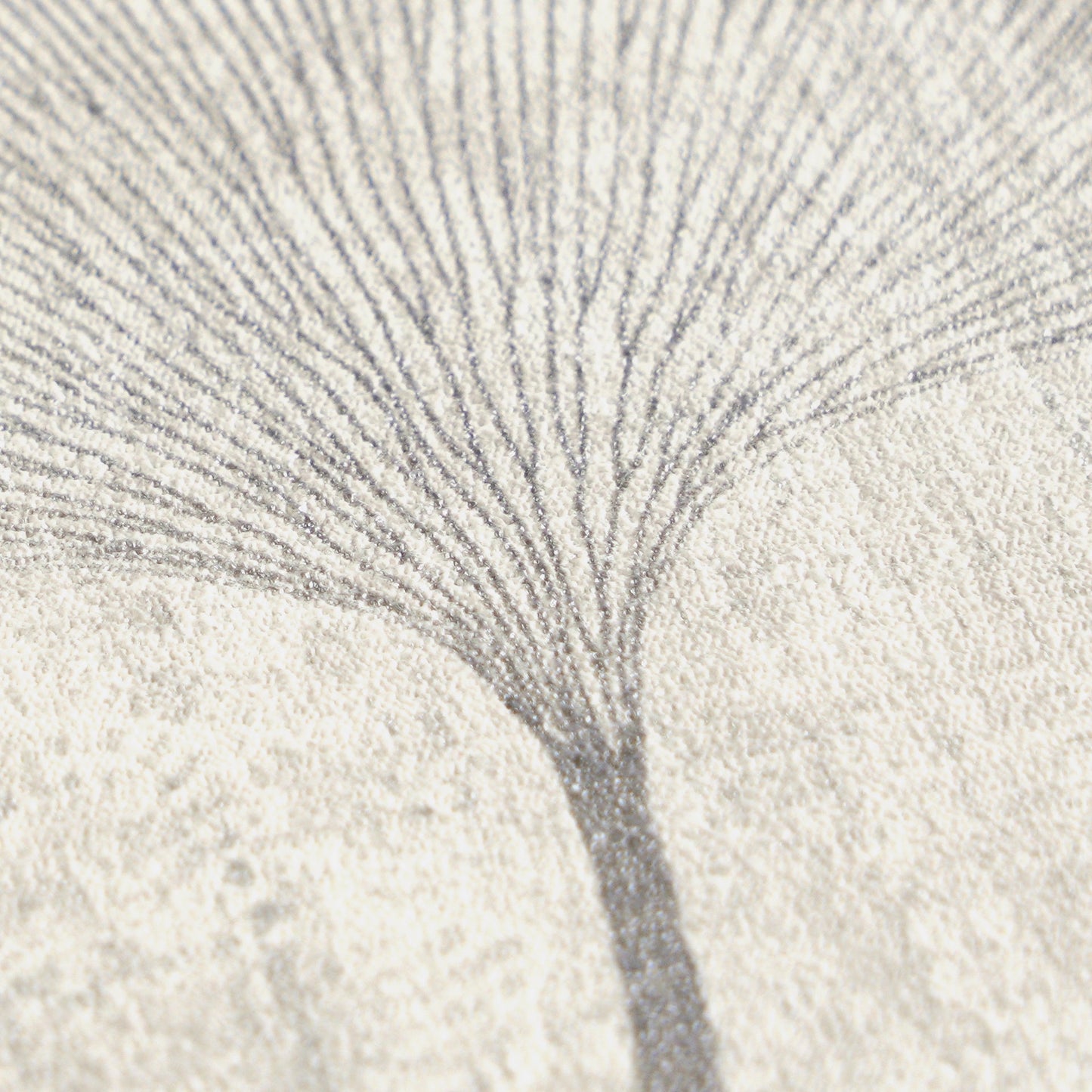 Mustertapete Ginkgo Beige-Grau - 10,05 m x 0,53 m