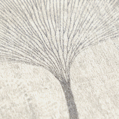 Mustertapete Ginkgo Beige-Grau - 10,05 m x 0,53 m