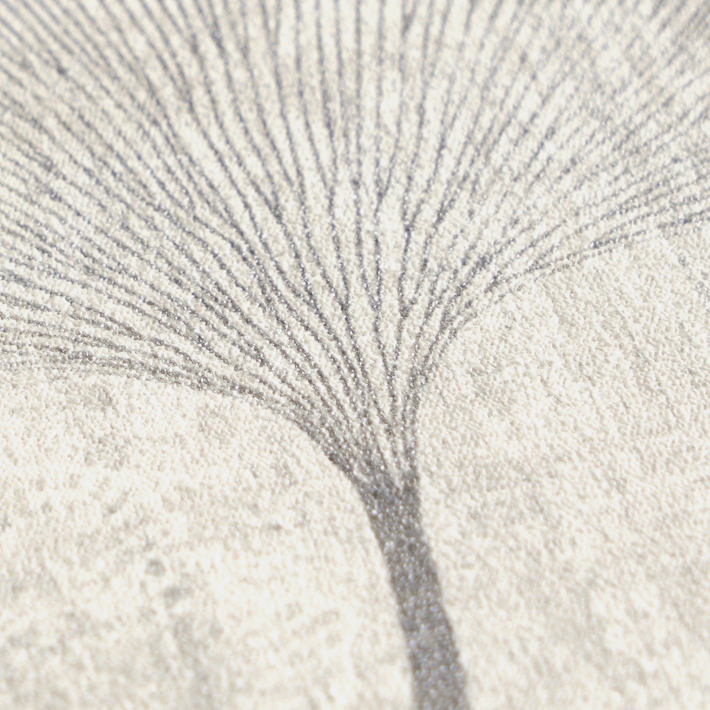 Mustertapete Ginkgo Beige-Grau - 10,05 m x 0,53 m