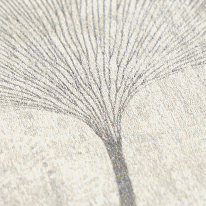 Mustertapete Ginkgo Beige-Grau - 10,05 m x 0,53 m