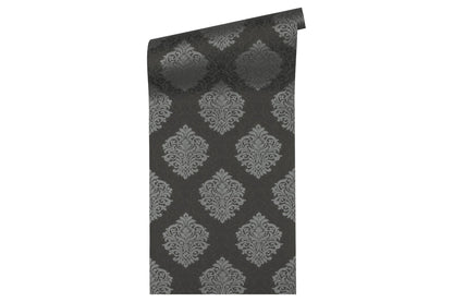 Architects Paper Alpha Direktdruck-Vliestapete Schwarz Silber Grau 10,05 m x 0,53 m
