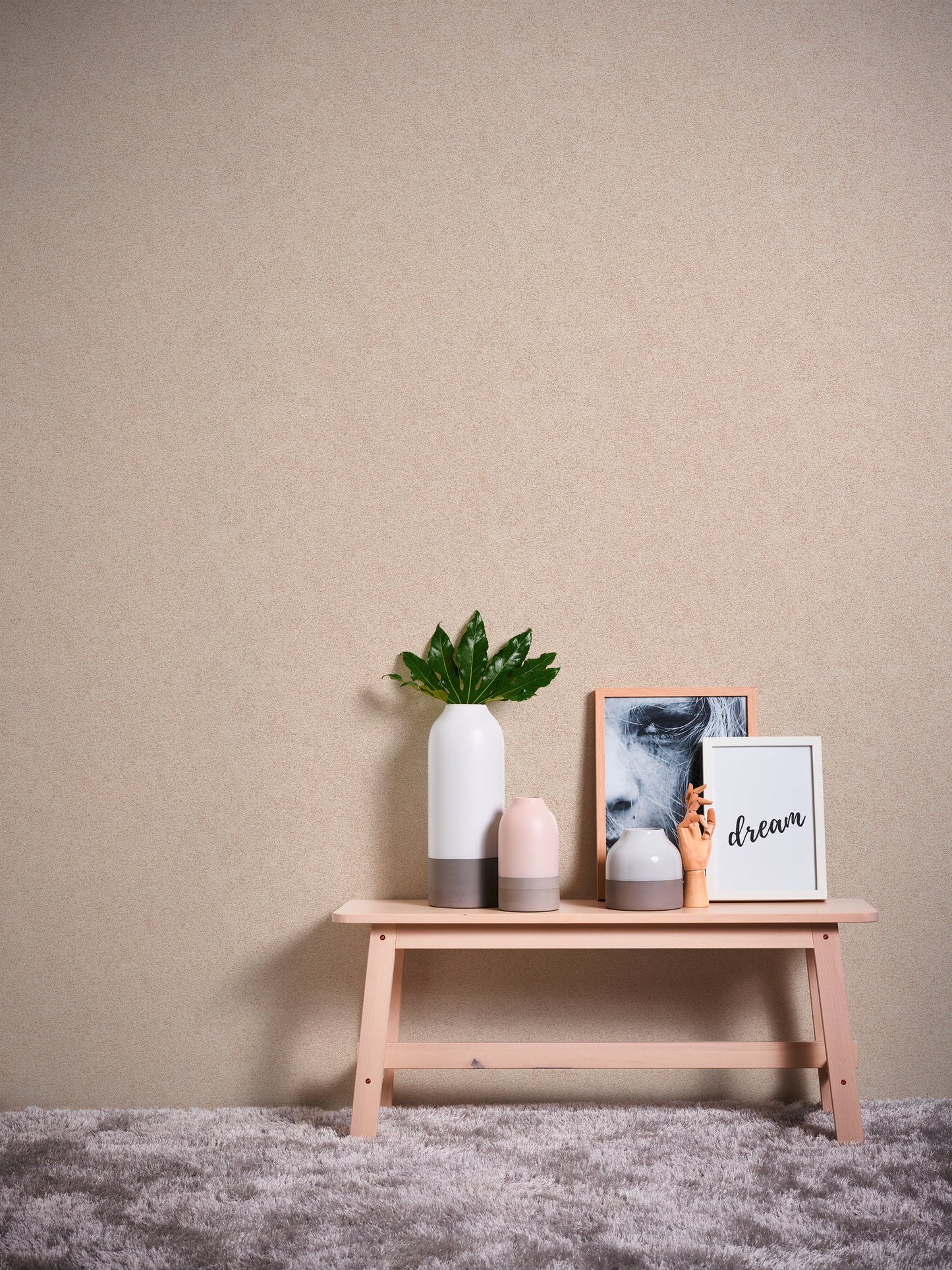 MV Ltd.Edition Schaum-Vliestapete Beige 10,05 m x 0,53 m
