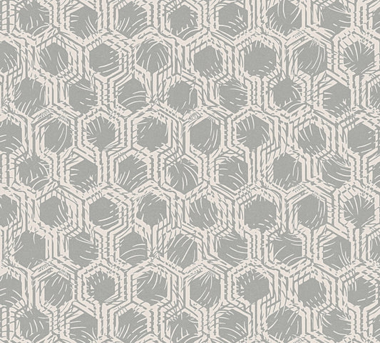 Architects Paper Alpha Direktdruck-Vliestapete Silber Beige 10,05 m x 0,53 m