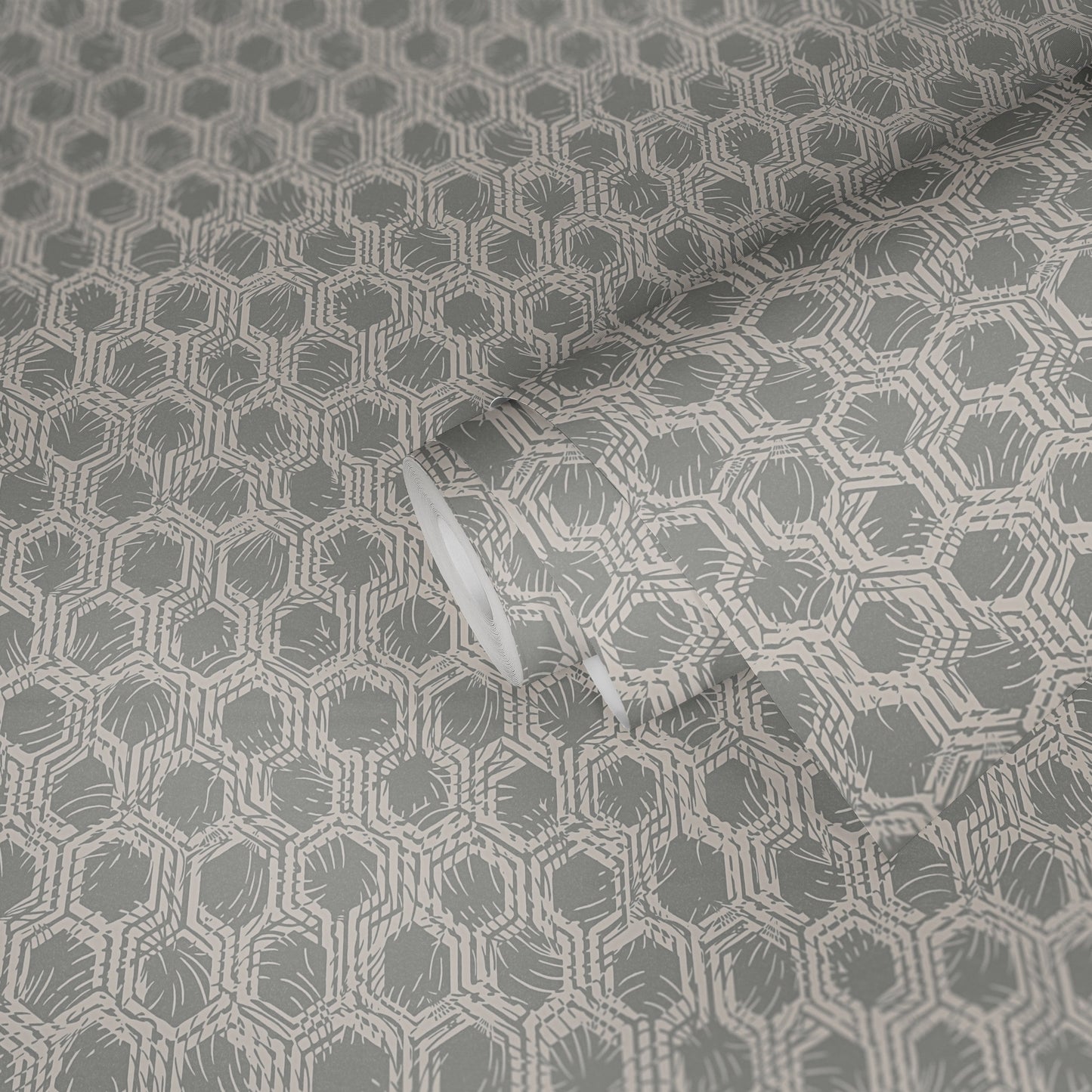 Architects Paper Alpha Direktdruck-Vliestapete Silber Beige 10,05 m x 0,53 m