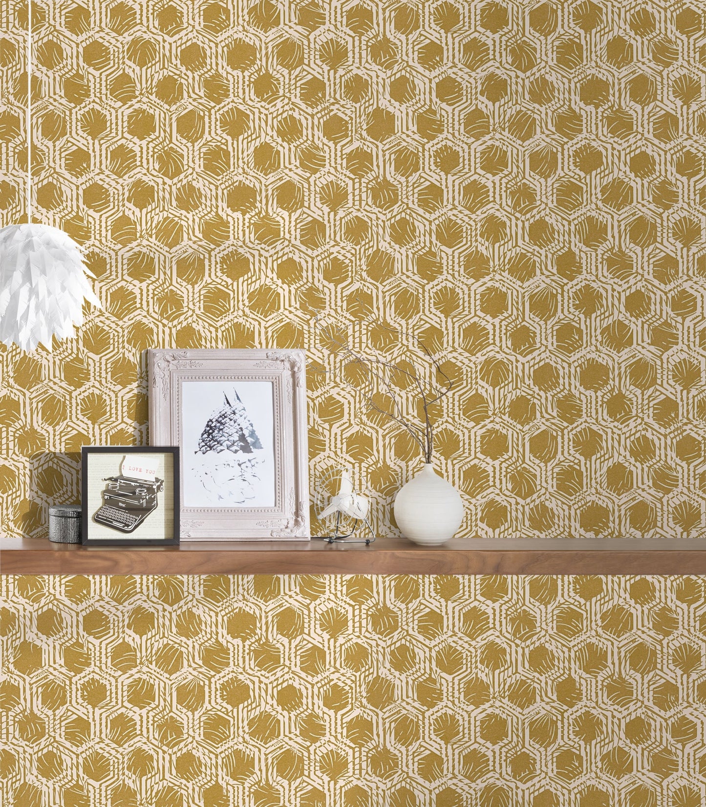 Architects Paper Alpha Direktdruck-Vliestapete Gold Beige 10,05 m x 0,53 m