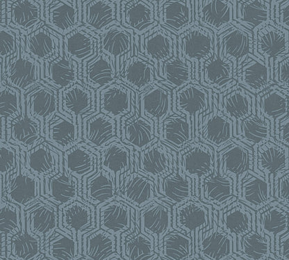 Architects Paper Alpha Direktdruck-Vliestapete Blau Silber 10,05 m x 0,53 m