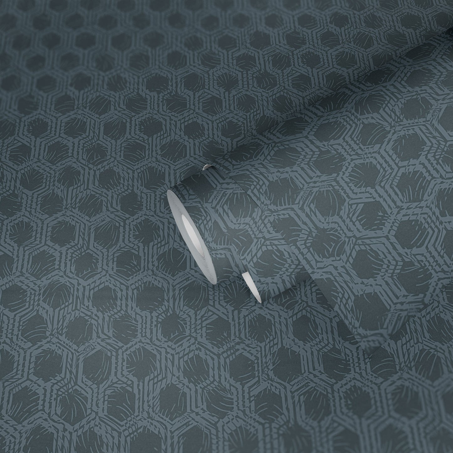 Architects Paper Alpha Direktdruck-Vliestapete Blau Silber 10,05 m x 0,53 m