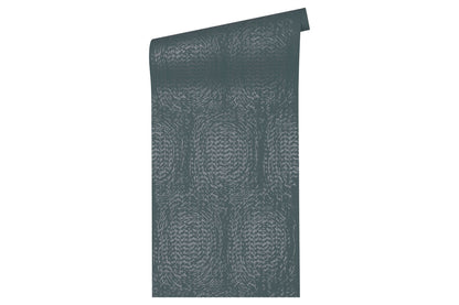 Architects Paper Alpha Kreisdesign Vliestapete Blau Silber Grau 10,05 m x 0,53 m