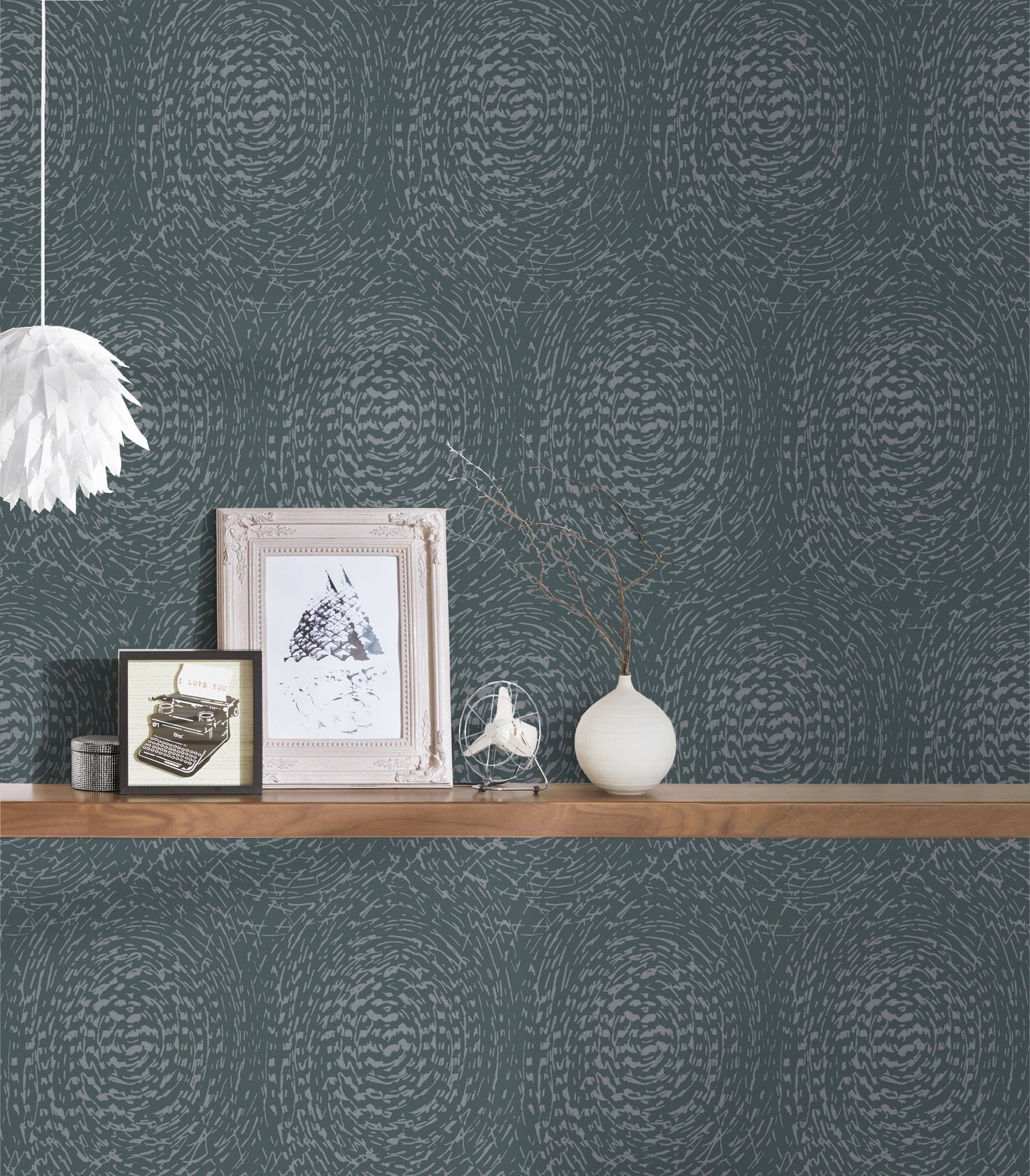 Architects Paper Alpha Kreisdesign Vliestapete Blau Silber Grau 10,05 m x 0,53 m