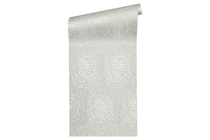 Architects Paper Alpha Kreisdesign Vliestapete Beige Silber 10,05 m x 0,53 m