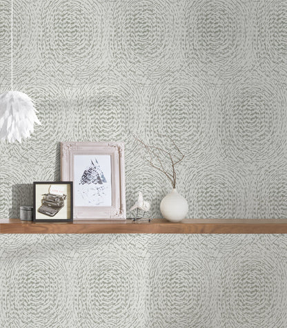 Architects Paper Alpha Kreisdesign Vliestapete Beige Silber 10,05 m x 0,53 m