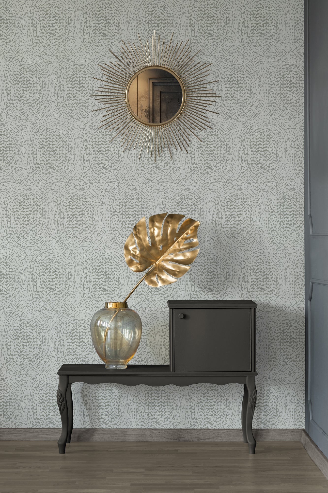 Architects Paper Alpha Kreisdesign Vliestapete Beige Silber 10,05 m x 0,53 m