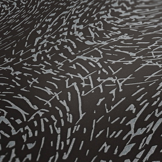 Architects Paper Alpha Kreisdesign Vliestapete Schwarz Silber 10,05 m x 0,53 m