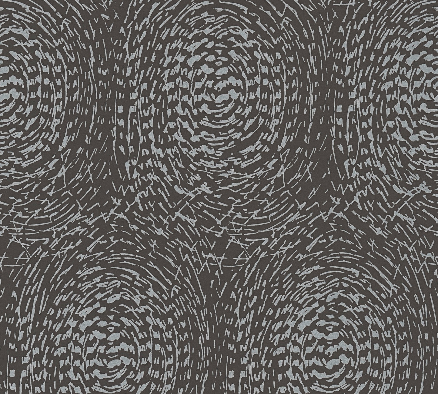 Architects Paper Alpha Kreisdesign Vliestapete Schwarz Silber 10,05 m x 0,53 m