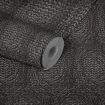 Architects Paper Alpha Kreisdesign Vliestapete Schwarz Silber 10,05 m x 0,53 m