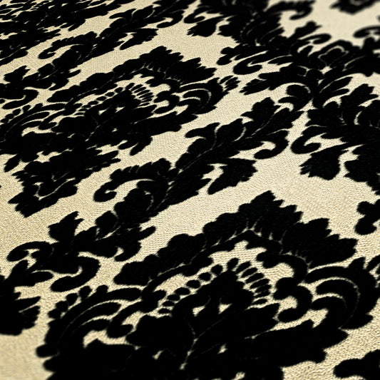 Architects Paper Castello Designtapete Schwarz Creme 10,05 m x 0,52 m