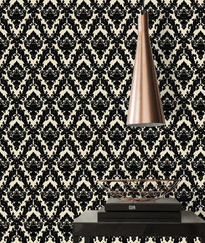 Architects Paper Castello Designtapete Schwarz Creme 10,05 m x 0,52 m