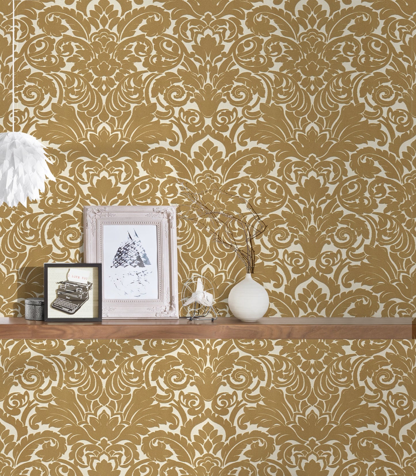 Architects Paper Castello Designtapete Gold Creme Braun 10,05 m x 0,52 m