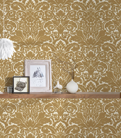 Architects Paper Castello Designtapete Gold Creme Braun 10,05 m x 0,52 m