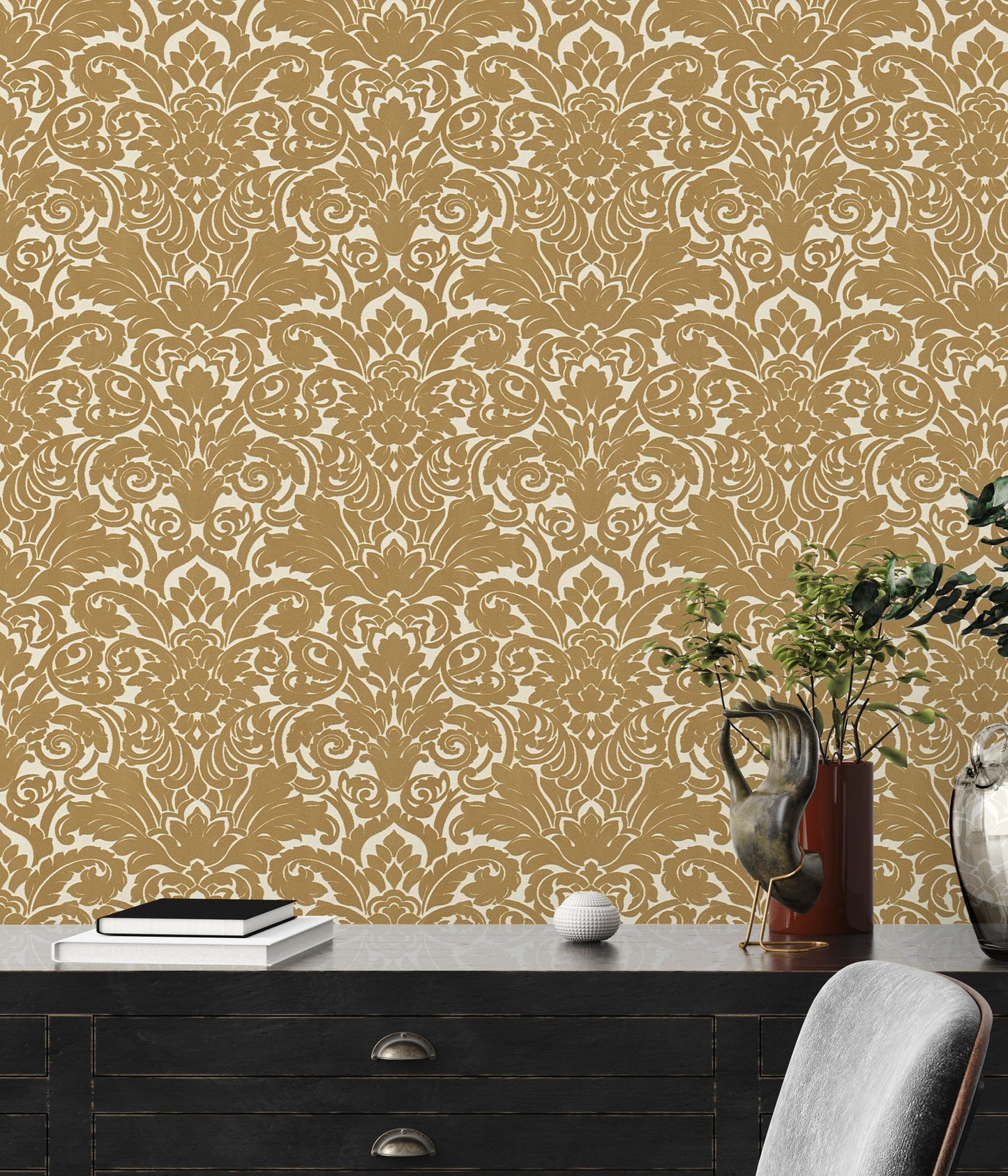 Architects Paper Castello Designtapete Gold Creme Braun 10,05 m x 0,52 m