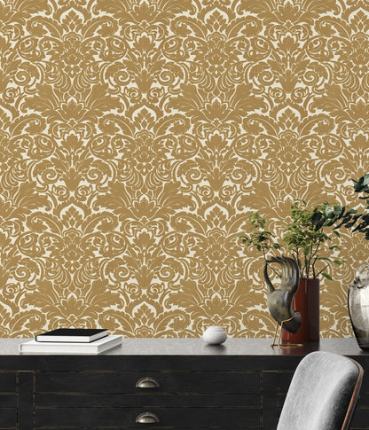 Architects Paper Castello Designtapete Gold Creme Braun 10,05 m x 0,52 m