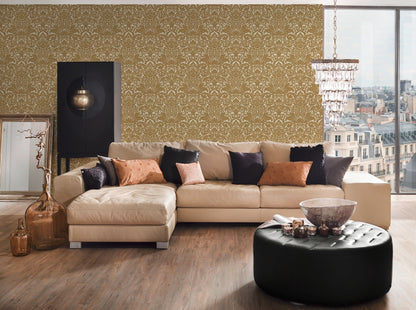 Architects Paper Castello Designtapete Gold Creme Braun 10,05 m x 0,52 m