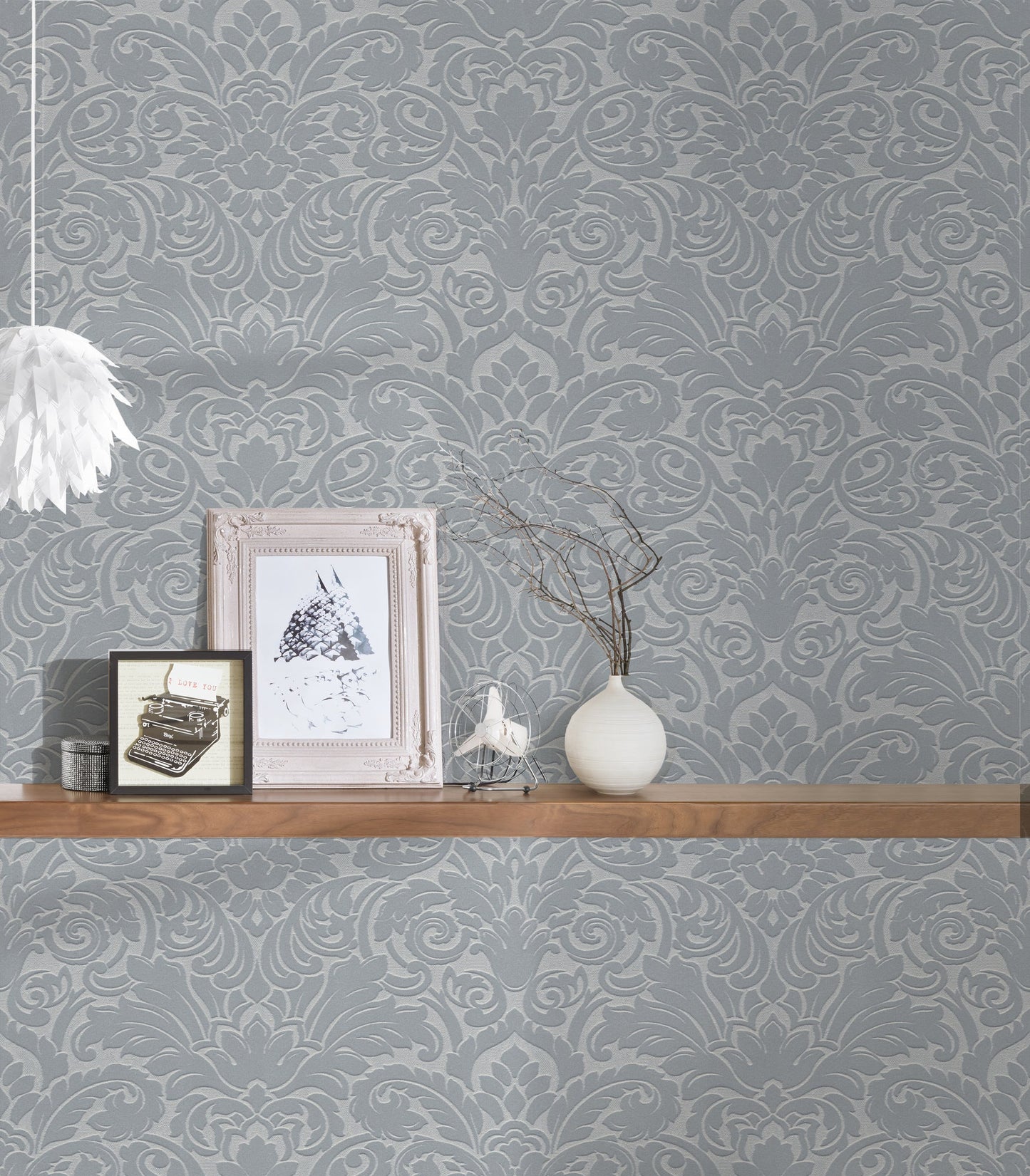 Architects Paper Castello Designtapete Silber Grau 10,05 m x 0,52 m