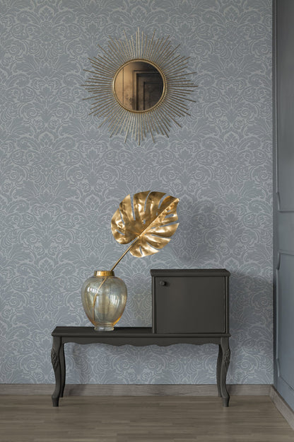 Architects Paper Castello Designtapete Silber Grau 10,05 m x 0,52 m