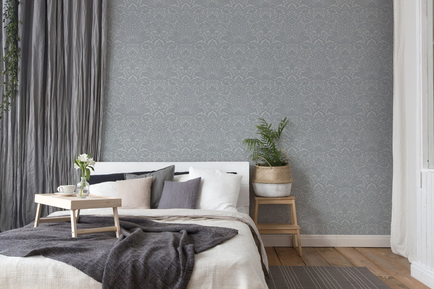 Architects Paper Castello Designtapete Silber Grau 10,05 m x 0,52 m