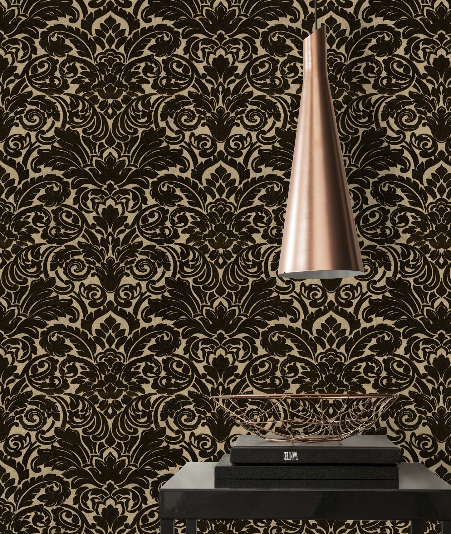 Architects Paper Castello Designtapete Schwarz Gold 10,05 m x 0,52 m