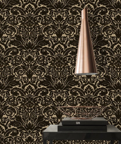 Architects Paper Castello Designtapete Schwarz Gold 10,05 m x 0,52 m