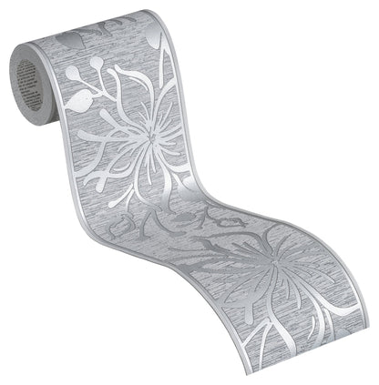 Only Borders 11 Dekobordüre selbstklebend Grau Metallic 5 m x 0,13 m